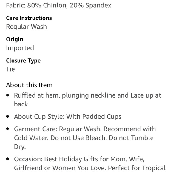 NWT CUPshe one piece with ruffle straps blue size medium - Picture 8 of 8